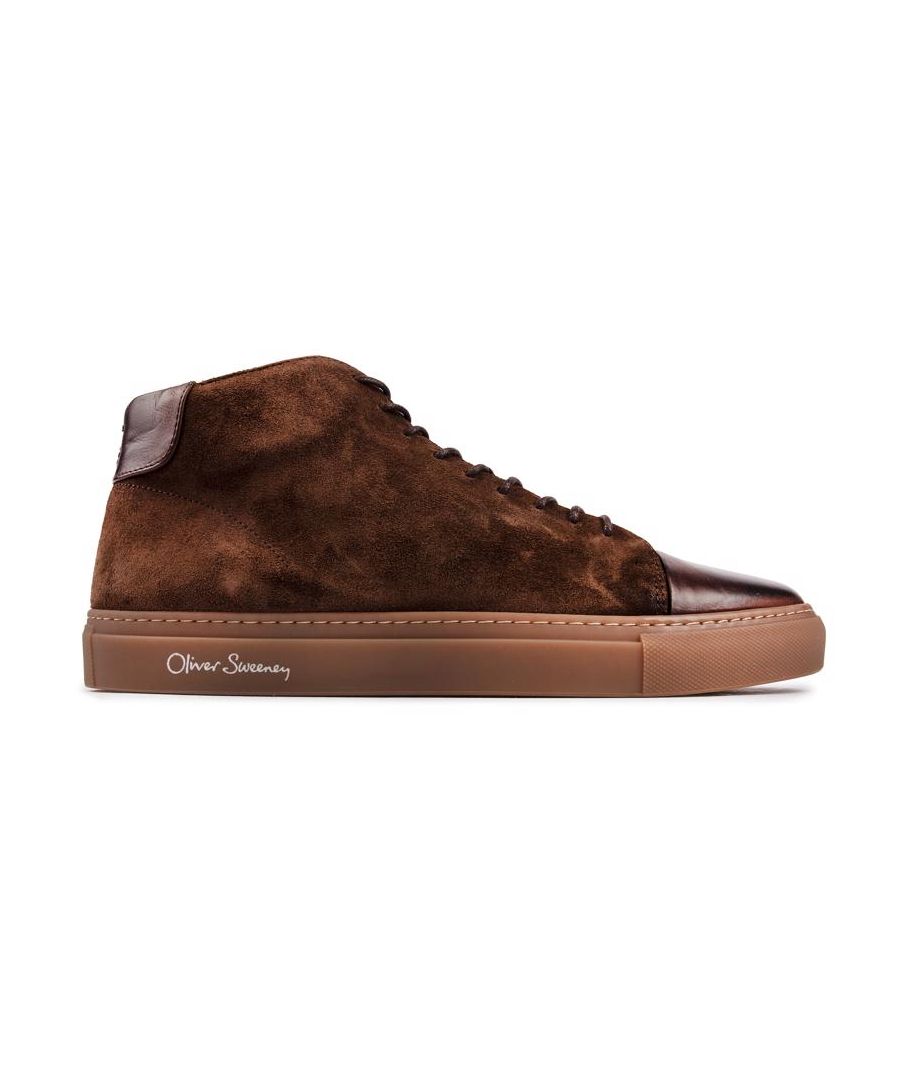 Fresh, Dapper And Comfy, These Premium Oliver Sweeney Torrejas Trainers Are A Must-have For A Modern, Stylish Man On The Go. These Brown Court Style Ankle Boot Trainers Are A Smart-casual Wardrobe Staple Featuring Fine Calf Leather And Suede Upper, Super Soft Calf Leather Lining And A Subtle Signature Logo.