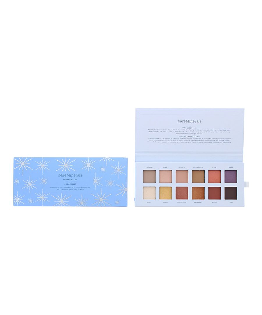 Bare Minerals Mineralist Cozy Chalet Eye Shadow Palette 12 x 1.3g is a collection of 12 richly pigmented warm toned shades that are perfect for creating a variety of eye looks.