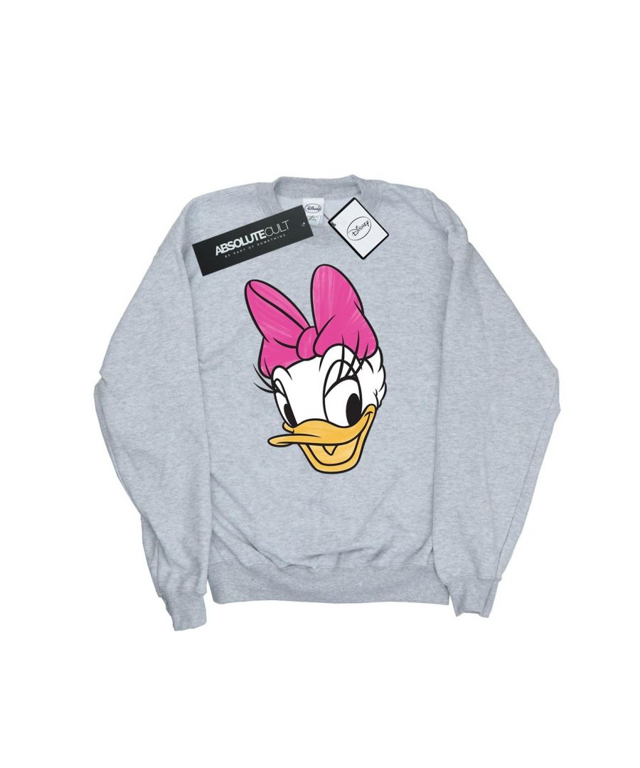 Disney Mens Daisy Duck Head Painted Sweatshirt (Sports Grey) - Light Grey - Size Medium