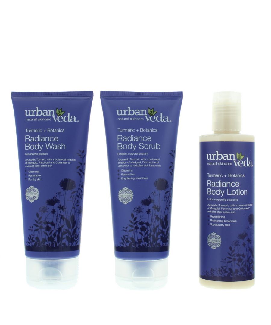 The Radiance Body Ritual Set set is a 3 piece set from Urban Veda which contains Urban Veda's popular 