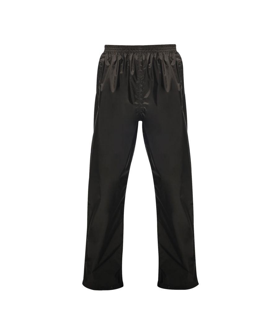 Regatta Mens Pro Packaway Overtrousers - Black - Size X-Large