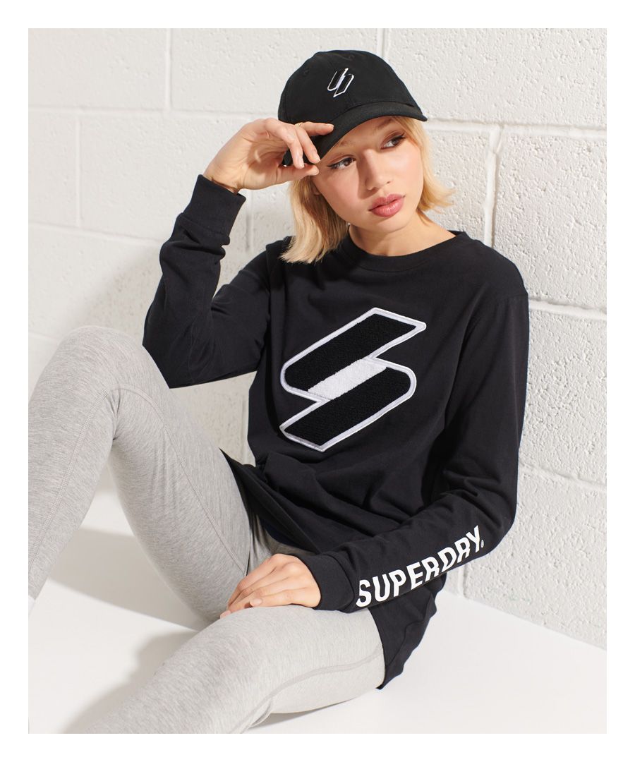 Image for SUPERDRY Superdry Code Logo Chenille Long Sleeve Top