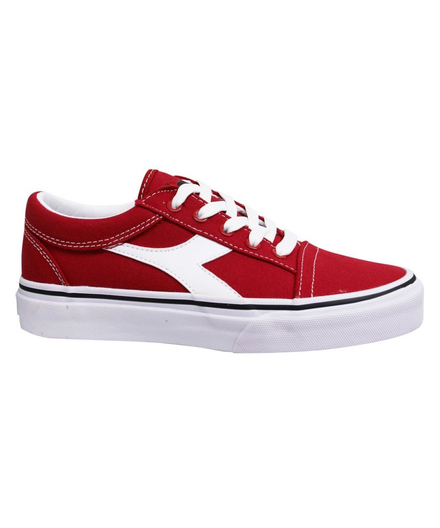 Diadora Ollie Cranberry Mens Red Plimsolls - Size UK 3.5