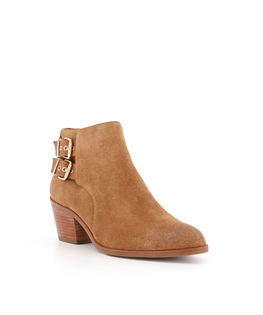 With a subtle Western nod these buckled ankle boots are the perfect seasonal step change