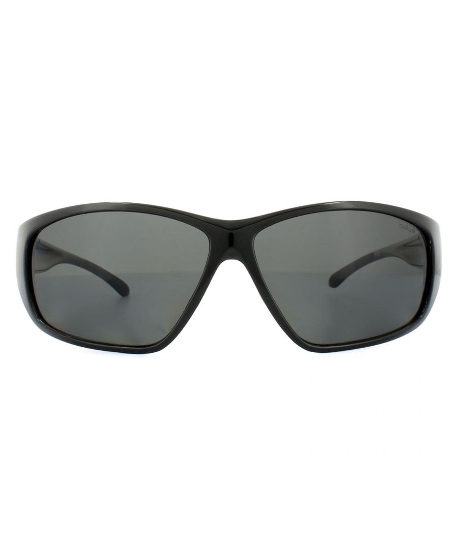 Bolle Sunglasses Keel 11993 Shiny Black Modulator Grey Polarized have thermogrip nose pads and temple tips to hold these lightweight but incredibly durable Bolle shades in place and matched with super tough polycarbonate lenses for a long-lasting finish.