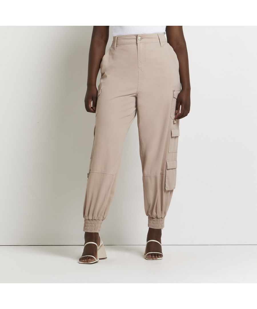 > Brand: River Island> Department: Women> Material Composition: 100% Cotton> Material: Cotton> Type: Trousers> Style: Cargo> Size Type: Regular> Fit: Regular> Pattern: No Pattern> Occasion: Casual> Season: SS22> Rise: High (Greater than 10.5 in)> Closure: Button> Leg Style: Wide-Leg> Front Type: Flat Front