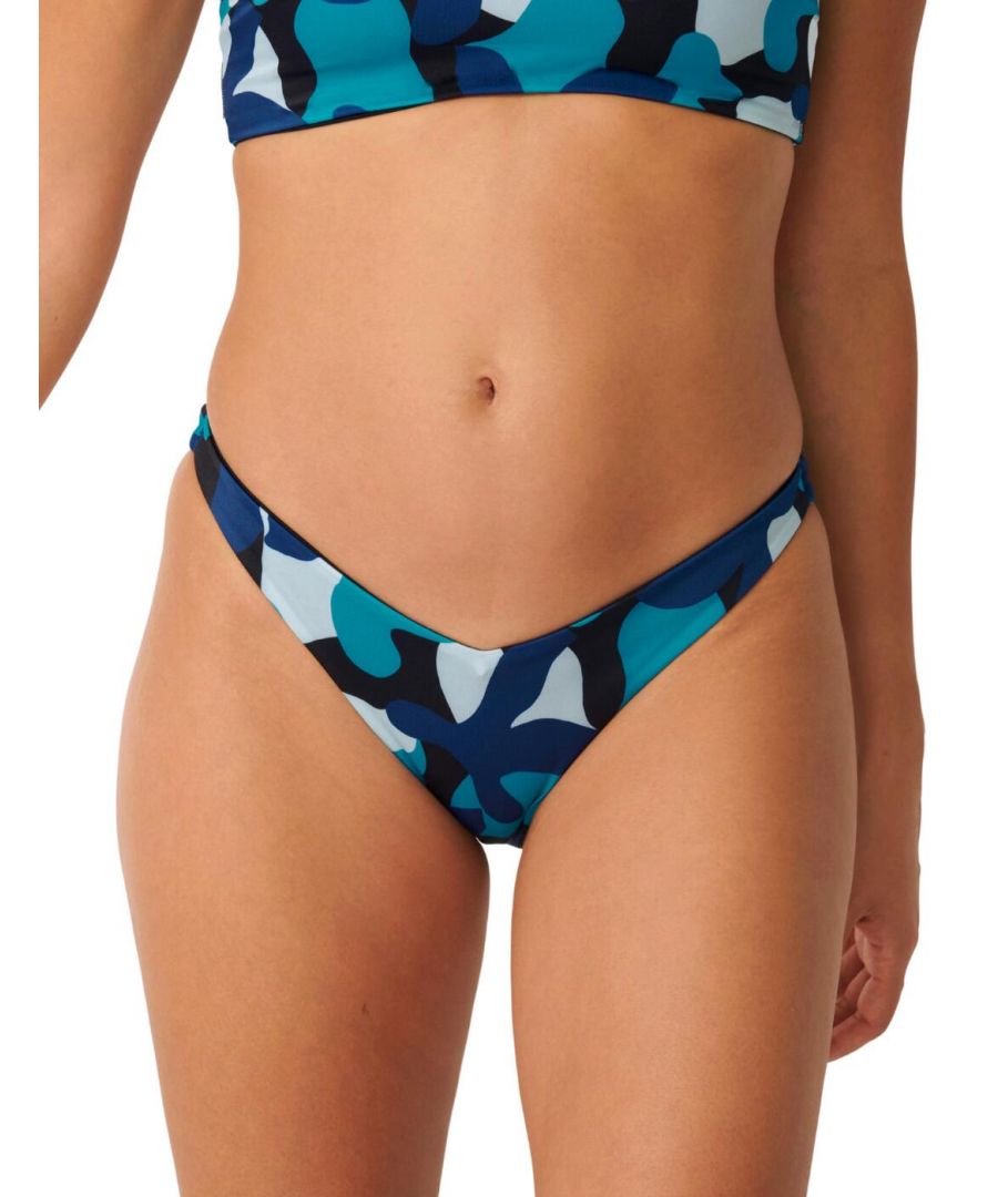 Sloggi Womens 10211201 Shore Flower Horn Tanga Bikini Brief - Blue Elastane - Size 16 UK