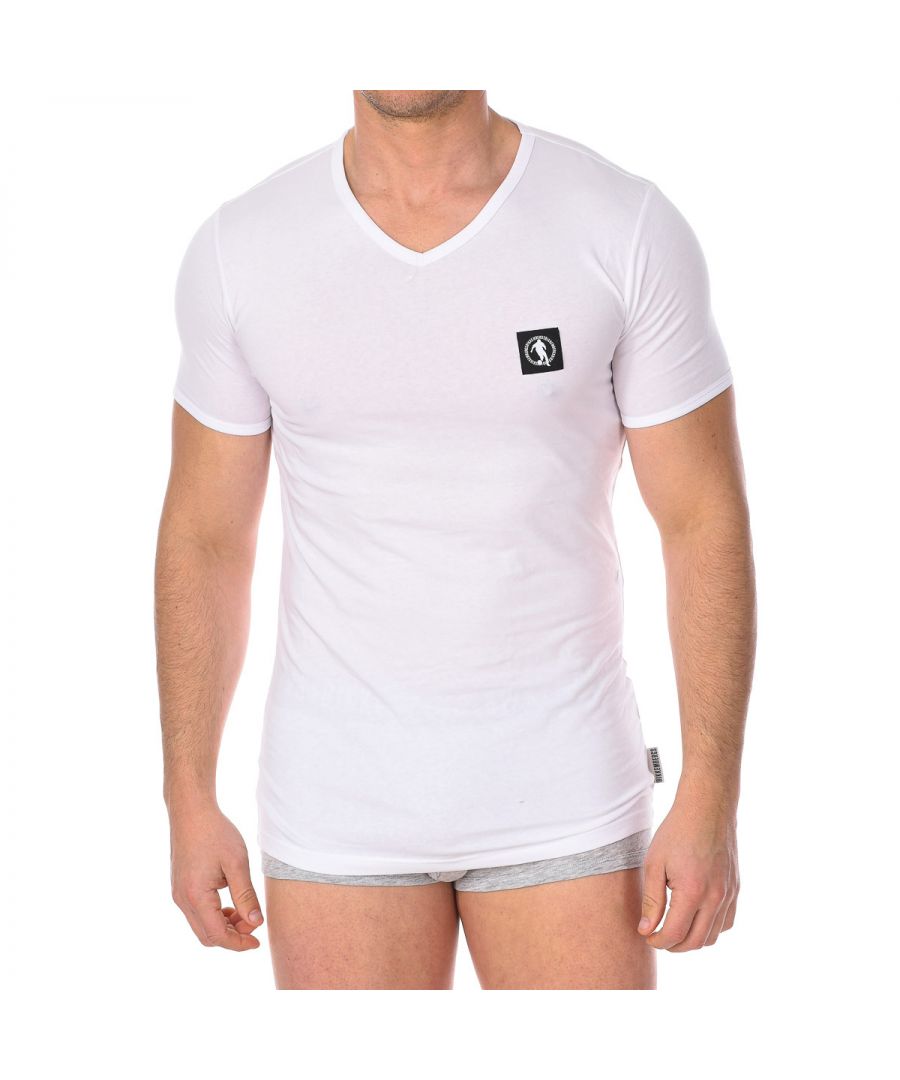 Bikkembergs Mens Pack 2 Fashion Pupino T-shirts - White Cotton - Size X-Large