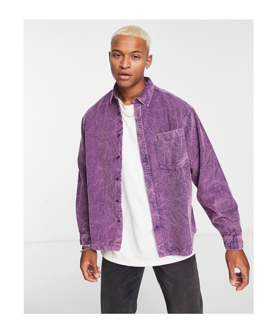 Shirts by ASOS DESIGN Add-to-bag material Spread collar Button placket Chest pocket Oversized fit Sold by Asos