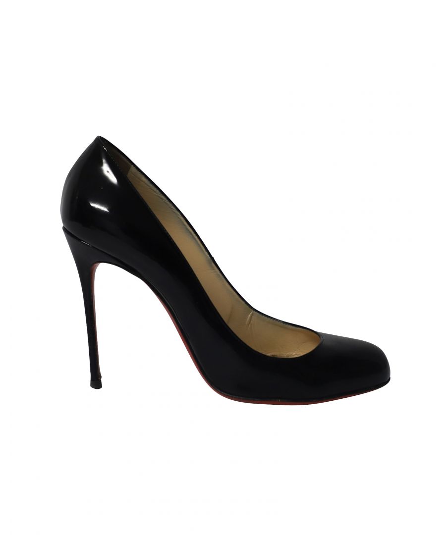 Christian Louboutin Pre-Owned Womens Simple Pumps In Black Patent Leather Leather (Archived) - Size Uk 5.5