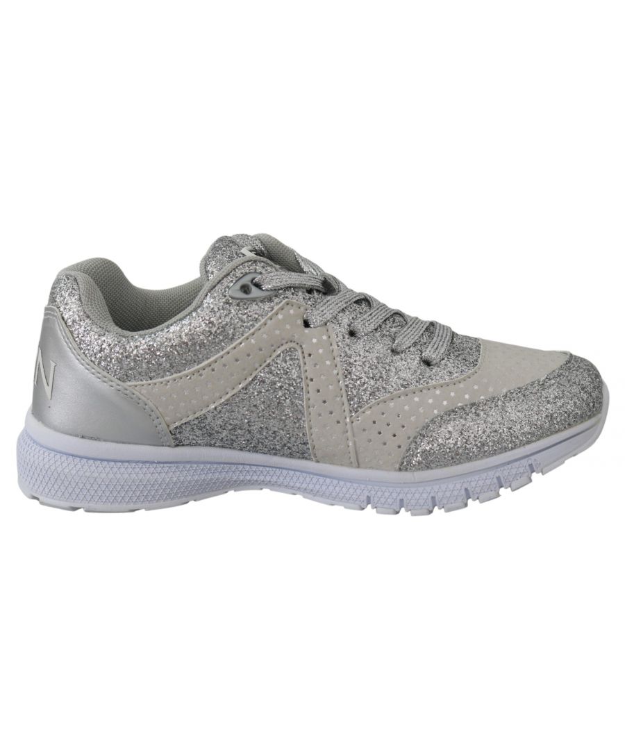 Gorgeous new with tags and box, 100% Authentic Plein Sport Womens shoes. Model: Runner Jasmines Color: Silver Material: Polyester Sole: Rubber Logo details Very exclusive and high craftsmanship Polyester