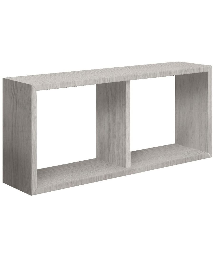 This shelf, modern and functional, is the perfect solution to keep your books and objects in order, furnishing your home in an original way. Thanks to its design is ideal for the living area, the sleeping area of the house and the office. Easy to clean and easy to assemble. Color: Grey Oak | Product Dimensions: W70xD30xH15,5 cm | Material: MDF | Product Weight: 4 Kg | Packaging Weight: 4,9 Kg | Packaging Dimensions: W72xD32xH19,5 cm
