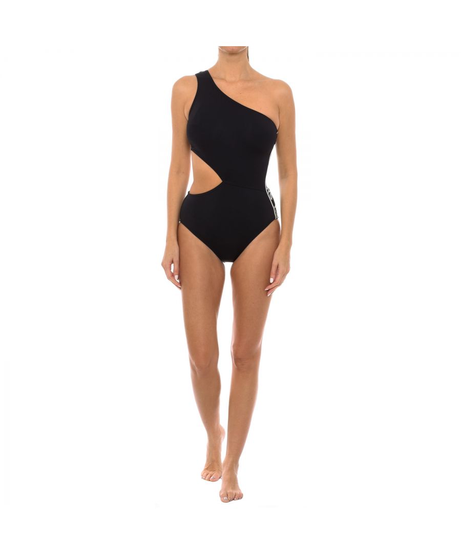 Michael Kors Womens One-strap swimsuit MM2M483 woman - Black Polyamide - Size 2XS