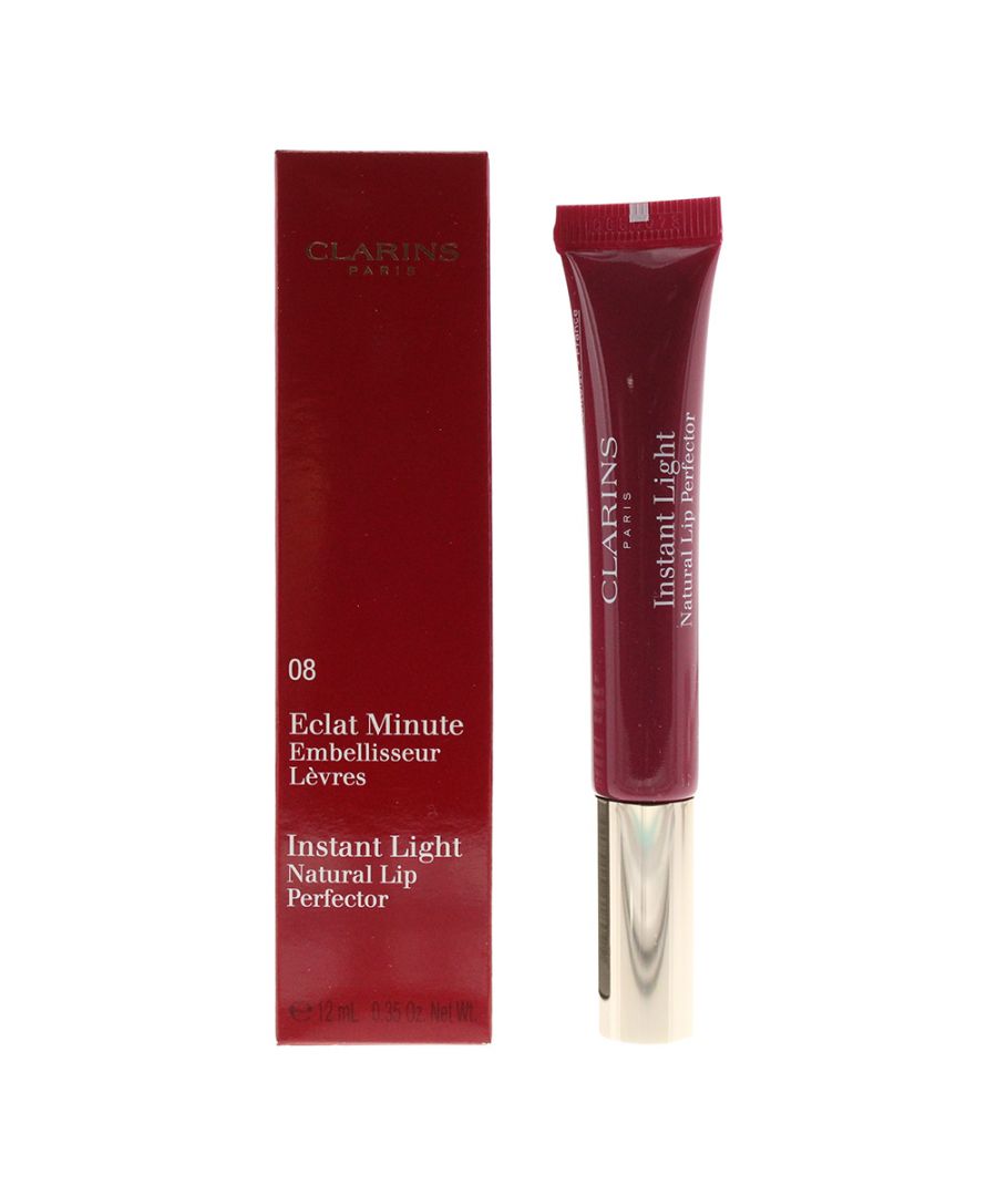 Image for Clarins Instant Light Natural Lip Perfector 08 Plum Lip Gloss 12ml