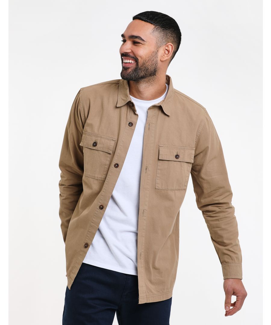 Stay on trend with this lightweight shacket from Threadbare featuring  two chest pockets. Button up or wear open with a tee. Available in other styles and colours.