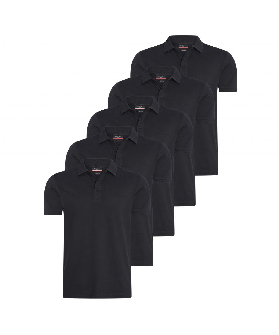 Pierre Cardin Polo SS Classic Polo 5-Pack Zwart