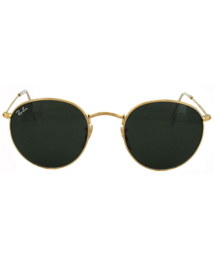 Image for Ray-Ban Sunglasses Round Metal 3447 001 Gold Green 50mm
