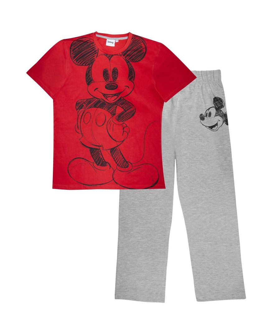 Fabric: Cotton, Elastane. Characters: Mickey Mouse. Design: Printed, Sketch. Neckline: Crew Neck. Waistline: Elasticated. Fit: Loose. Sleeve-Type: Short-Sleeved. Fastening: Pull-On. Length: Long. 100% Officially Licensed. Contents: 1 Bottoms, 1 Top. Soft. Please Note: Unisex Product, Label May State The Opposite Sex