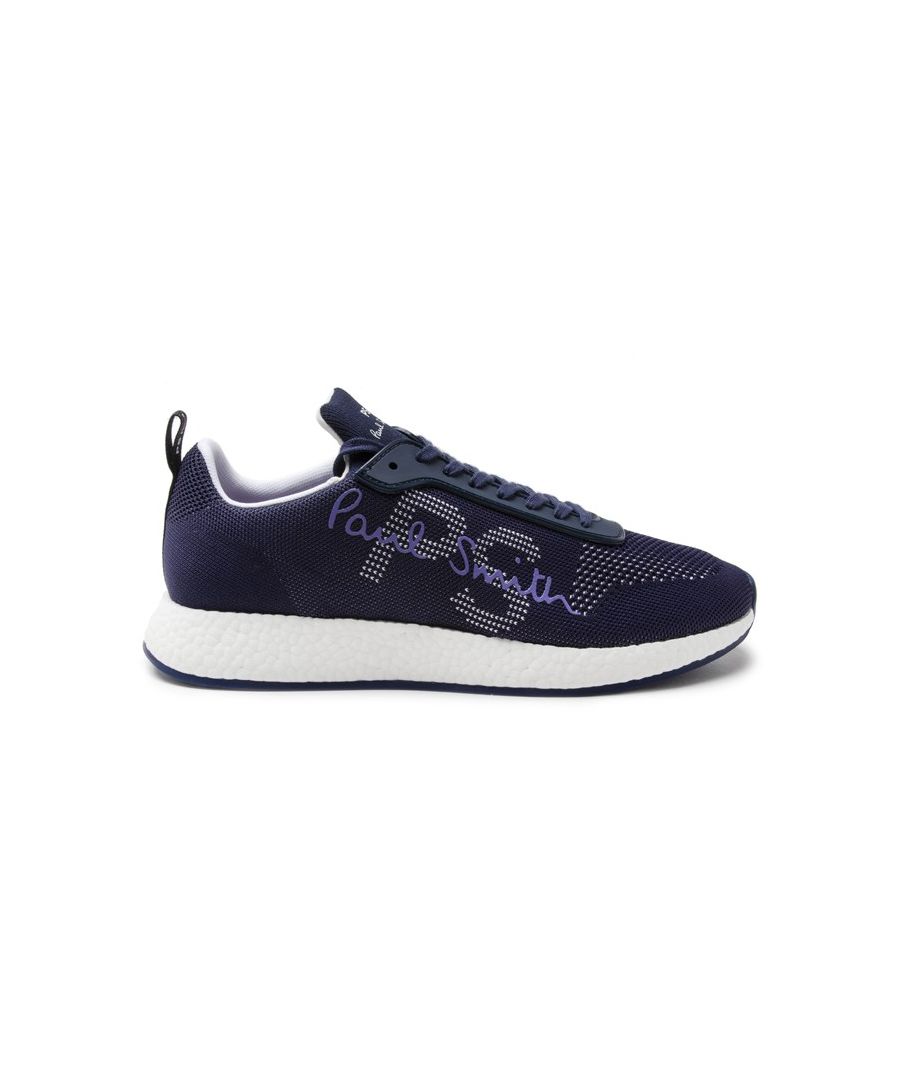 Go Bold This Season With The Men's Zeus Knit Trainers From Designer Paul Smith. This Sleek Navy Sports Shoe Is Crafted From A Nylon Knit Upper And Features Iconic Paul Smith Branding Sat On A Contrasting Cushioned Footbed.