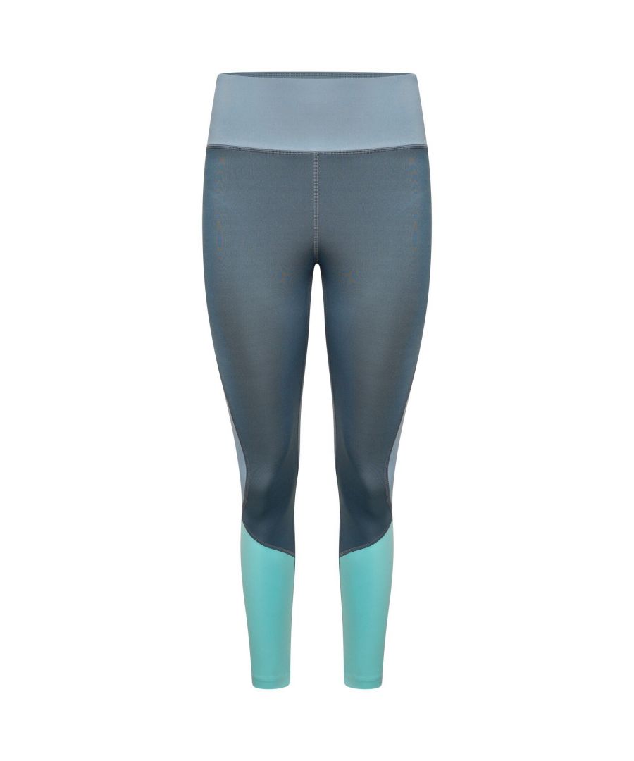 Image for Dare 2B Womens/Ladies Laura Whitmore Upgraded Fitness Leggings (Orion Grey/Meadowbrook Green)