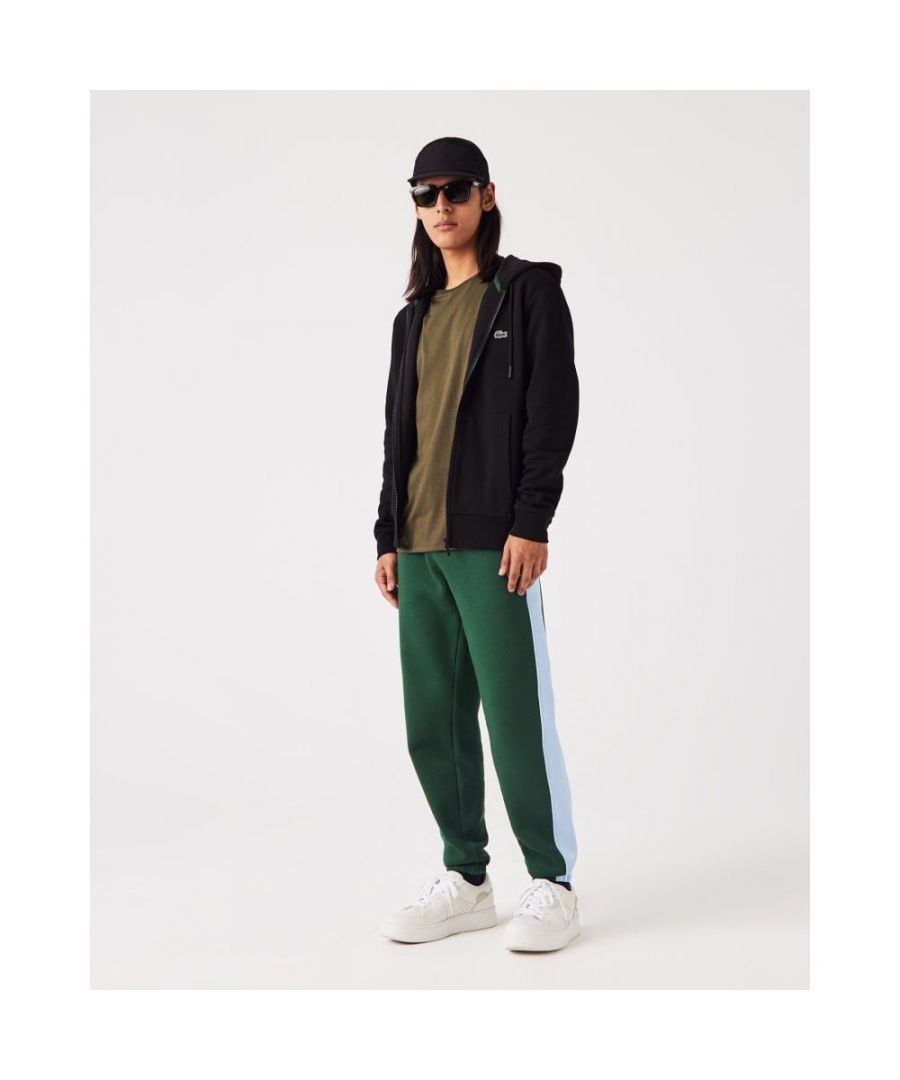 Lacoste jack-sweatshirt met katoenen fleece