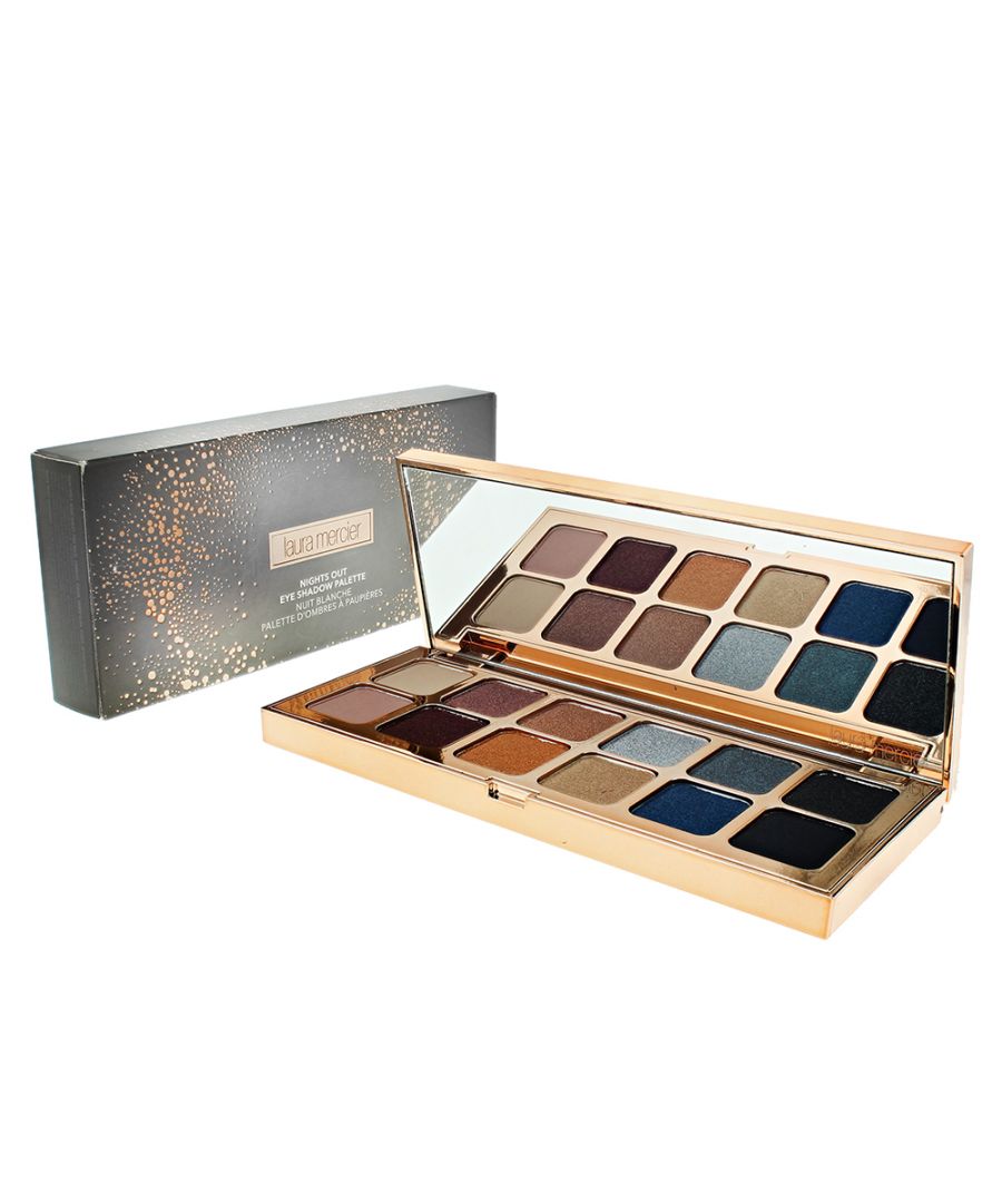 This mirrored eyeshadow palette features 12 dazzling, highly pigmented shades in a range from light to dark.9 Shimmer: Plum Frost, Night Violet, Pink Pulse, Stardust, Sequin, Amber Glow, Gilded, Skyline, Black Frost2 Matte: Bone, Neo Nude1 Eye Shine: Voodoo