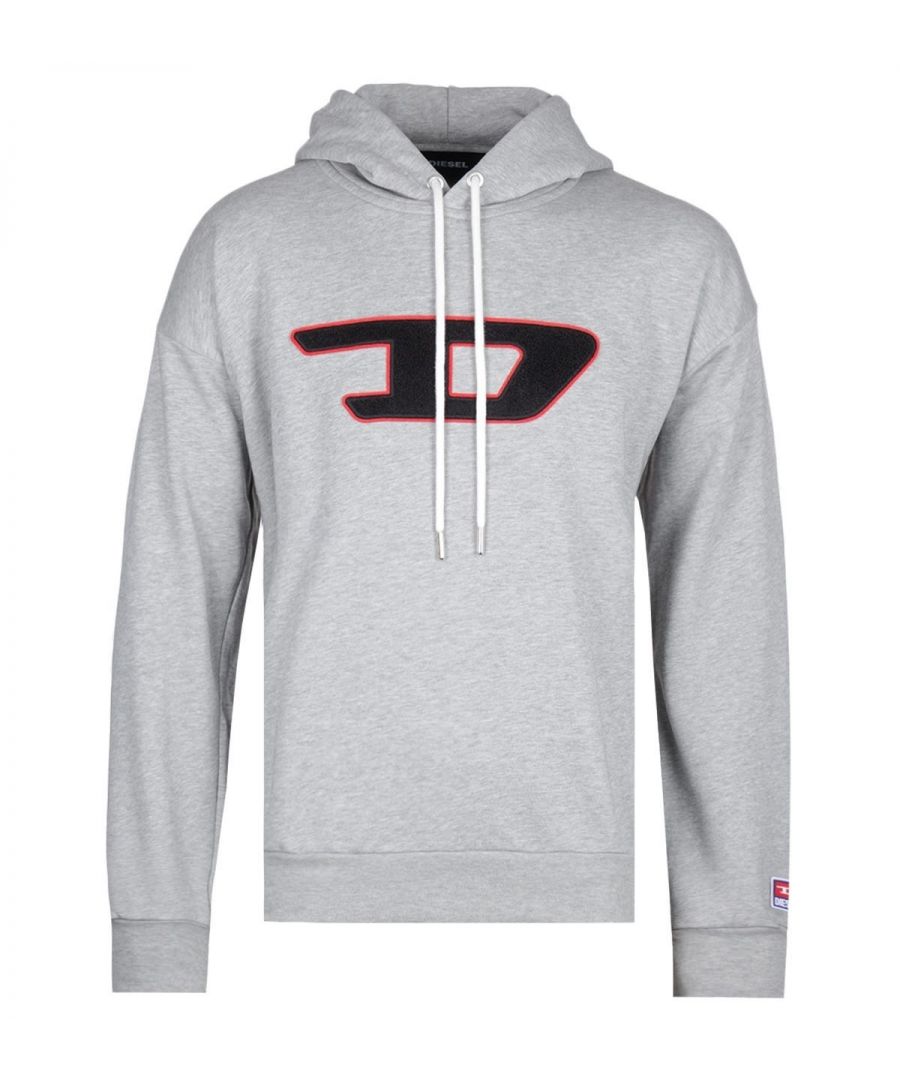 Crafted from pure cotton, this Diesel hooded sweatshirt is super soft and lightweight. Featuring ribbed trims for ease of movement and optimum fit, this sweatshirt also features a loopback lining making this easy to layer and style. The look is completed with the iconic Diesel \'D\' logo embroidered at the chest in a contrasting fabric with further Diesel branding at the left sleeve cuff.Regular fit , Pure cotton , Ribbed Trims, Loopback Lining , Drawstring Hood, Straight Hemline, Diesel Logo at Left Sleeve Cuff, Large Diesel \'D\' Logo at Chest . Style & Fit:Straight fit, Fits True to Size. Composition & Care:98% Cotton 2% Elastane, Machine Wash.