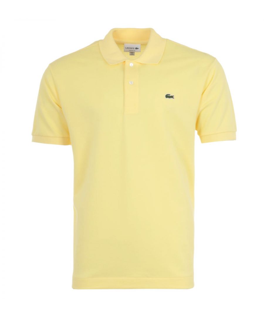 Lacoste Mens polo shirt - Yellow Cotton - Size 2XL