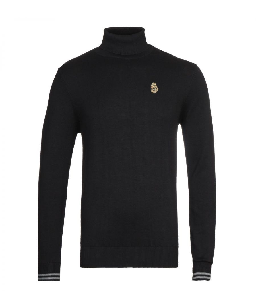 <p>Great for a night out, Luke 1977 is, without a doubt, the go-to brand if you\'re after a well crafted, witty and masculine item. Finished with the signature Luke Lion logo, you\'re looking at one of the UK\'s top contemporary menswear brands. Starting by creating items for his friends, Luke Roper (founder) has created a wide range of items for you to drink in, go to the office or wear whilst have a chilled evening in.</p><ul><li>Roll neck knit</li><li>Gold crest on chest</li><li>Striped cuffs</li><li>Embroidered logo</li><li>Soft and lightweight</li></ul><p>Style & Fit:</p><ul><li>Regular Fit</li></ul><p>Fabric Composition & Care</p><ul><li>100% Cotton</li><li>Machine Wash</li></ul>