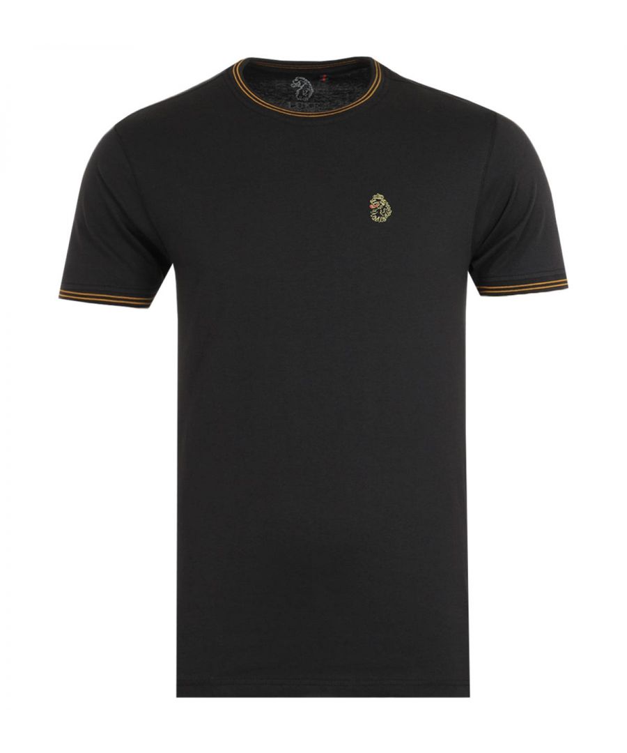 <p><b>Luke 1977</b> is, without a doubt, the go-to brand if you\'re after a well crafted, witty and masculine item. Finished with the signature Luke Lion logo, you\'re looking at one of the UK\'s top contemporary menswear brands.</p><p>The Looper Gold Twin Tipped T-Shirt, combines classic style with contemporary aesthetics, for a timeless look. Crafted from pure soft cotton. Featuring twin tipped gold contrast detailing at the rib-knit crew neck and cuffs. Finished with the signature Luke Lion logo at the chest.</p><ul><li>Pure Cotton Construction</li><li>Gold Twin Tipped Contrast Detailing</li><li>Crew Neck</li><li>Side Seam Vents</li><li>Rib-knit Trims</li><li>Short Sleeves</li><li>Luke 1977 Branding</li></ul><p>Style & Fit</p><ul><li>Regular Fit</li><li>Fits True to Size</li></ul><p>Composition & Care</p><ul><li>100% Cotton</li><li>Machine Wash</li></ul>