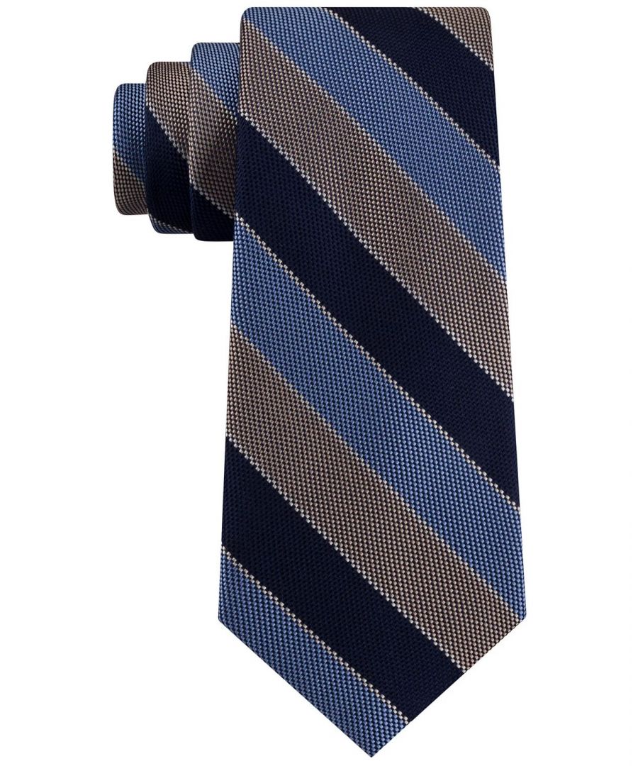 Color: Blues Size: One Size Pattern: Striped Type: Tie Width: Skinny (Material: Silk