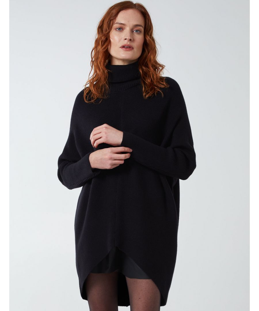 Image for TESS - High Low Turtle Neck Jumper
