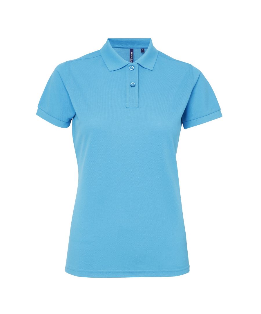 Image for Asquith & Fox Womens/Ladies Short Sleeve Performance Blend Polo Shirt (Turquoise)