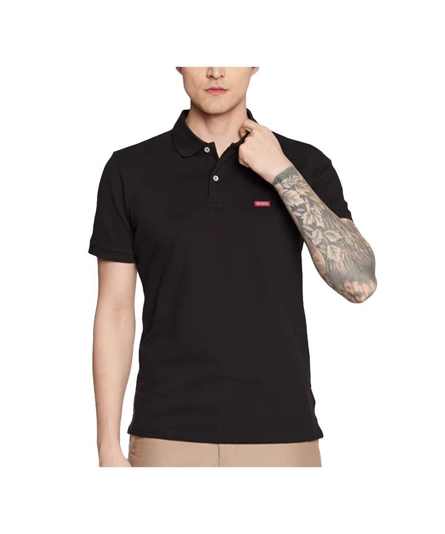 Polo Guess Man Rood logo klassieker