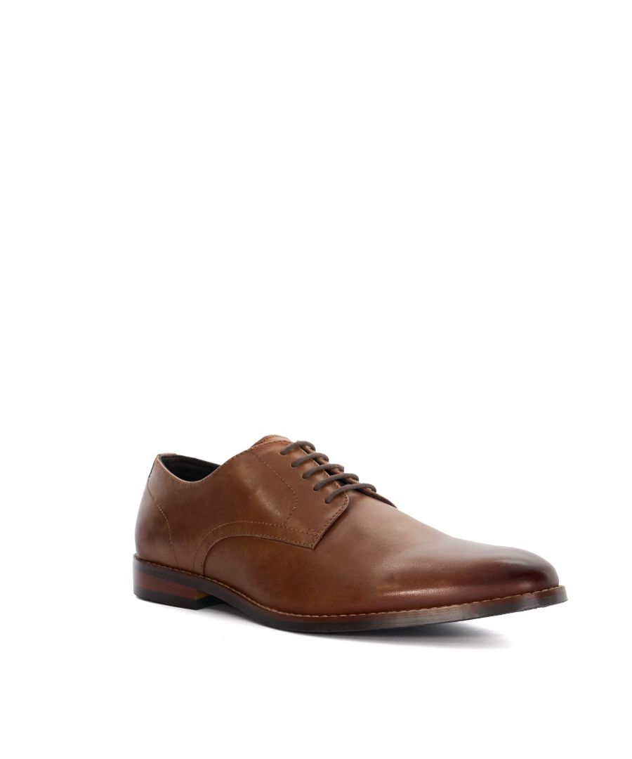 Dune London Mens Solomon - Leather Derbys - Tan Leather (archived) - Size UK 11