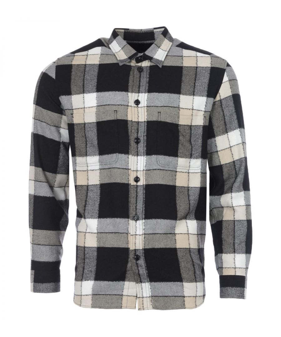 Image for Diesel S-Miller-Coupe Check Flannel Shirt - Black & White