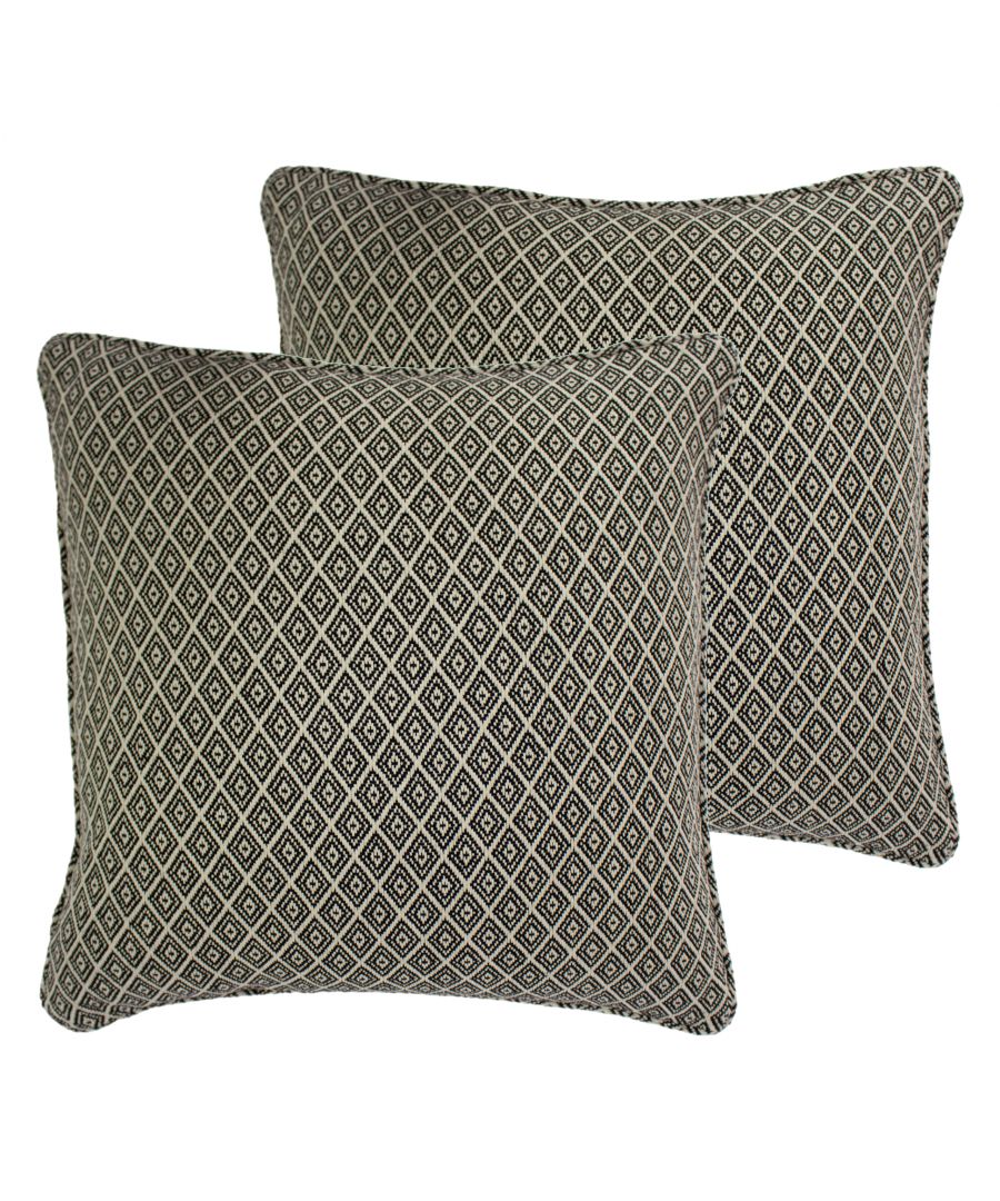 Add some texture and modern patterning to your interior with the Tangier cushion. Featuring a matching piped edging, this cushion would look excellent layered up in neutral toned décor.