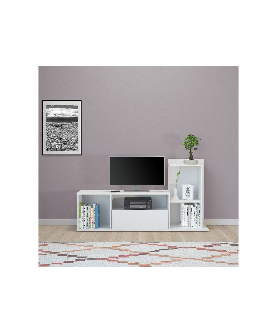 This stylish and functional TV cabinet is the perfect solution for television and all digital devices. Suitable for keeping accessories in order. Thanks to its design it is ideal for the living area. Easy-to-clean and easy-to-assemble assembly kit included. Color: White | Product Dimensions: W120xD30xH65 cm | Material: Melamine Chipboard | Product Weight: 21,20 Kg | Supported Weight: Each Shelf 5Kg | Packaging Weight: 24,00 Kg | Number of Boxes: 1 | Packaging Dimensions: W129xD44xH12 cm.