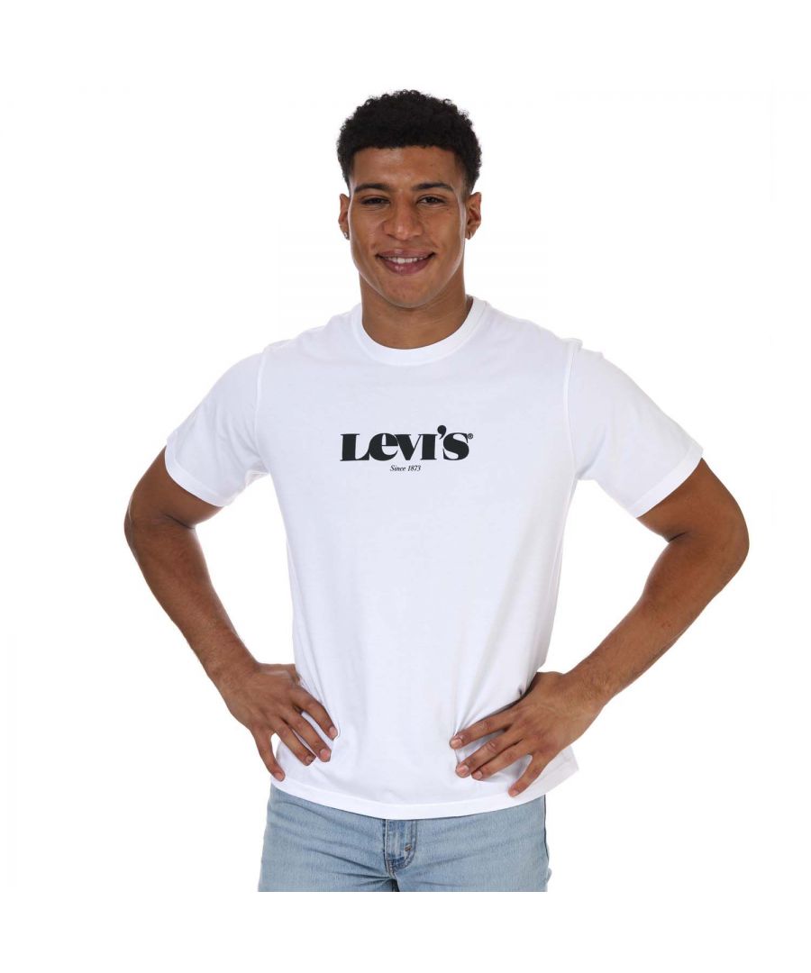 Levi's T-shirt met relaxte pasvorm en logo voor heren, grijs