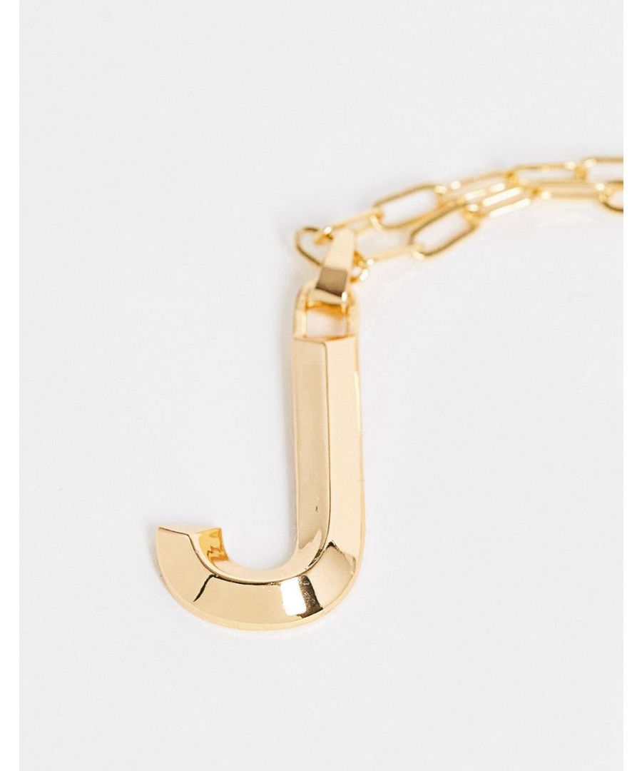 Accessories by Topshop Welcome to the next phase of Topshop Link chain 'J' pendant Adjustable length Lobster clasp  Sold By: Asos