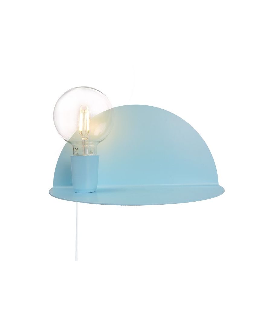 This wall lamp is the perfect solution to light your home or office in style. Thanks to its design it is ideal for living and sleeping areas. Mounting kit included, easy to clean and easy to assemble. Color: Blue | Product Dimensions: W40xD20xH20 cm | Material: Metal, Electrostatic Paint | Power: 1 x E27, Max 100W | Product Weight: 2,3 Kg | Bulb: Not Included | Packaging Weight: 2,65 Kg | Number of Boxes: 1 | Packaging Dimensions: W42xD22xH22 cm.