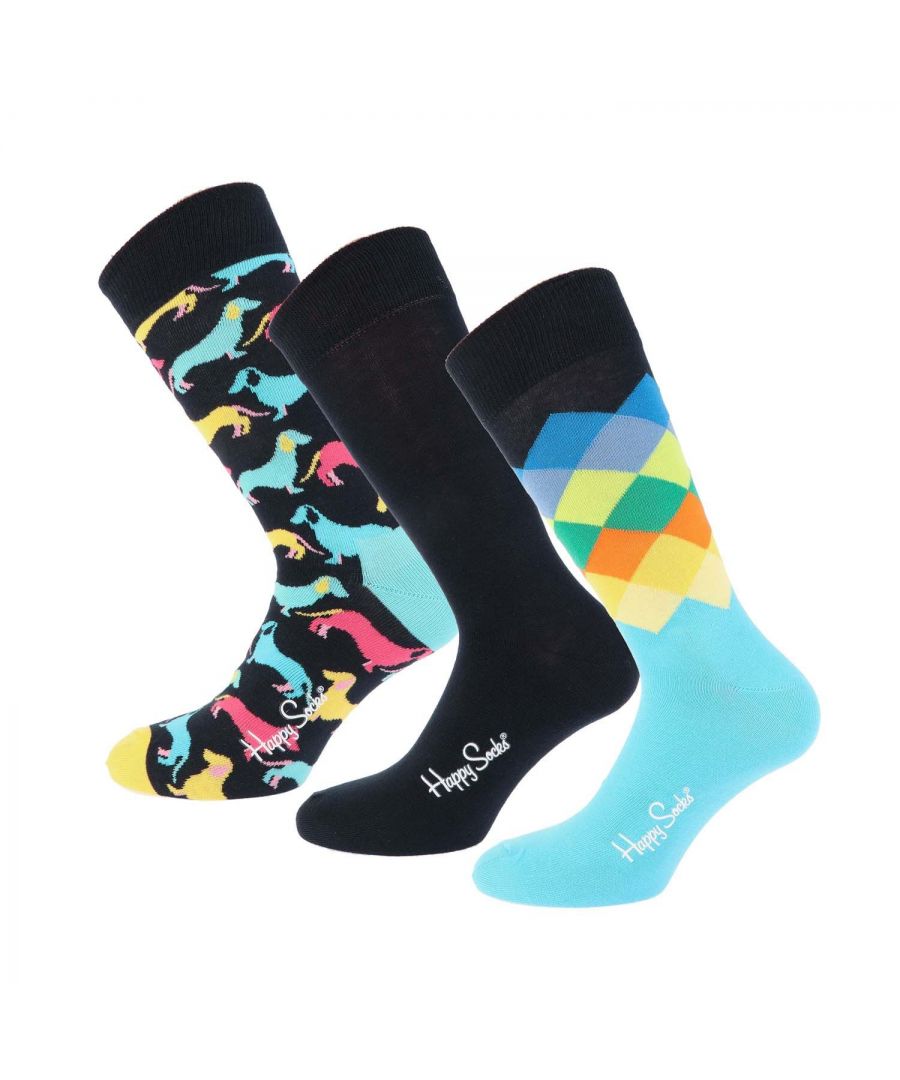 Accessoires Happy Socks cadeaubox, set van 3 paar sokken, meerkleurig