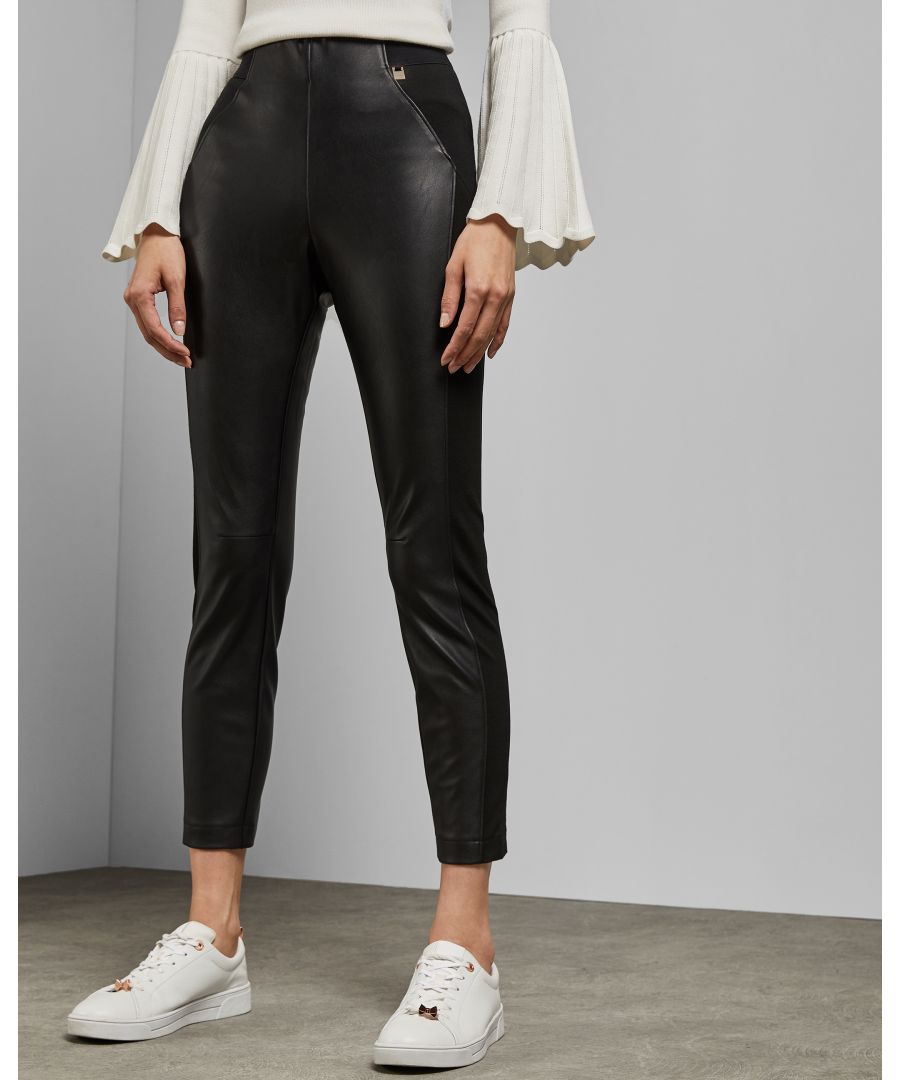 Image for Priala Faux Leather Legging in Black