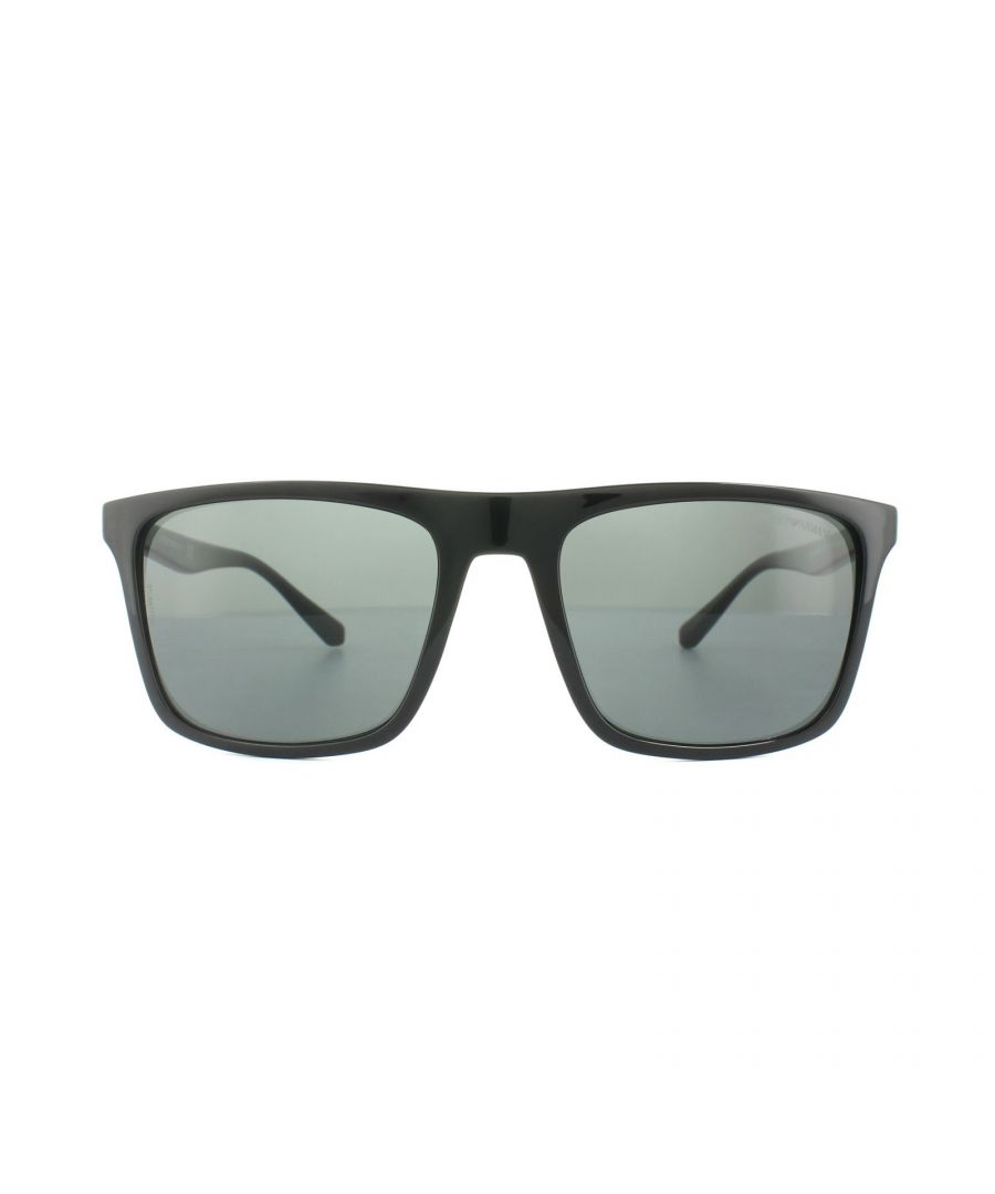 Emporio Armani Sunglasses 4029 50638G Black Rubber Grey Gradient