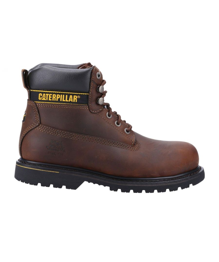 Caterpillar Safety Holton Boots Mens - Brown - Size UK 13