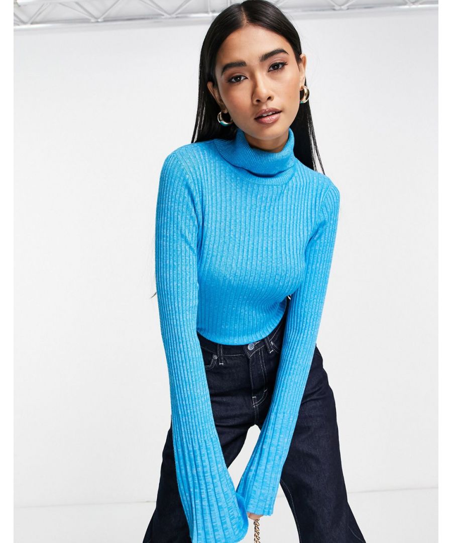Jumper by ASOS DESIGN Add-to-bag material Roll-neck Flared sleeves Regular fit Sold by Asos