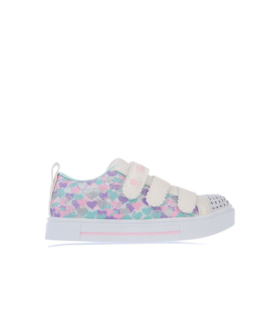 Image for Girl's Skechers Children Twinkle Sparks Shining Trainers in White