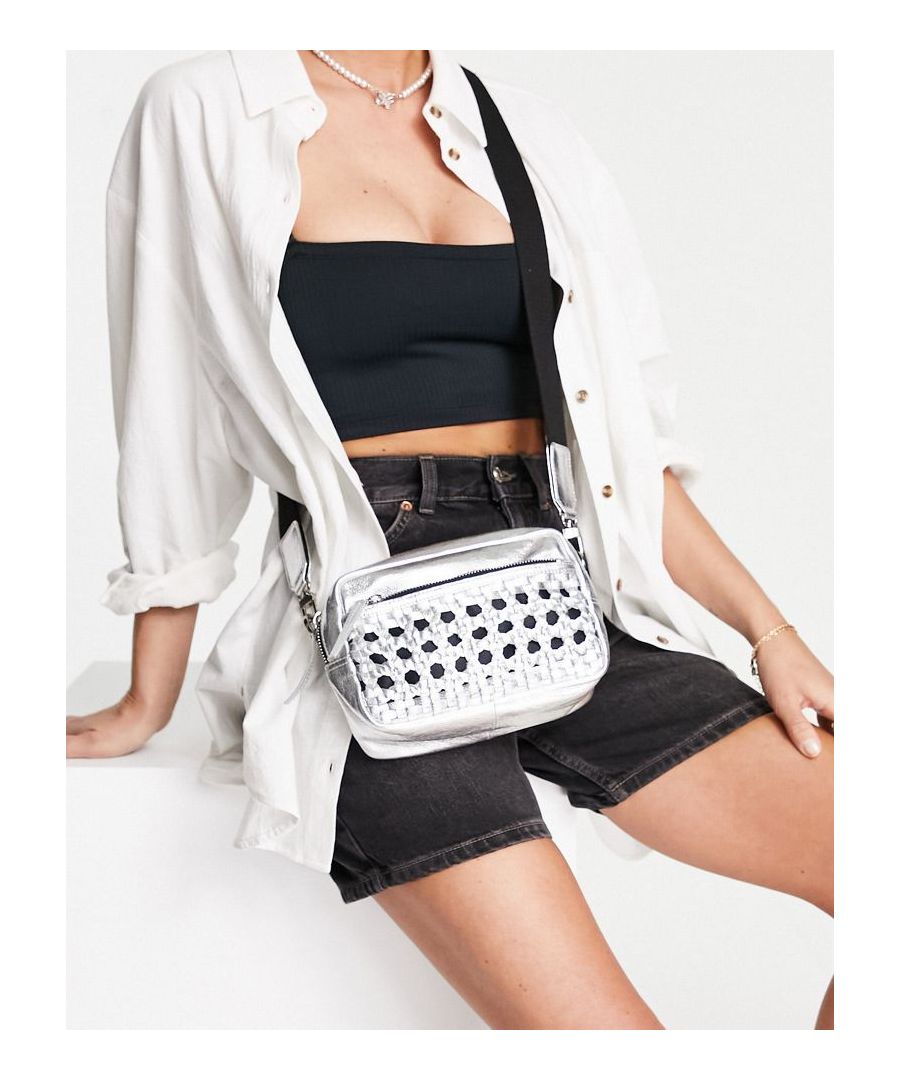 Bag by Topshop Your new sidekick Detachable body strap Zip-top fastening External zip pocket Woven panel Sold by Asos