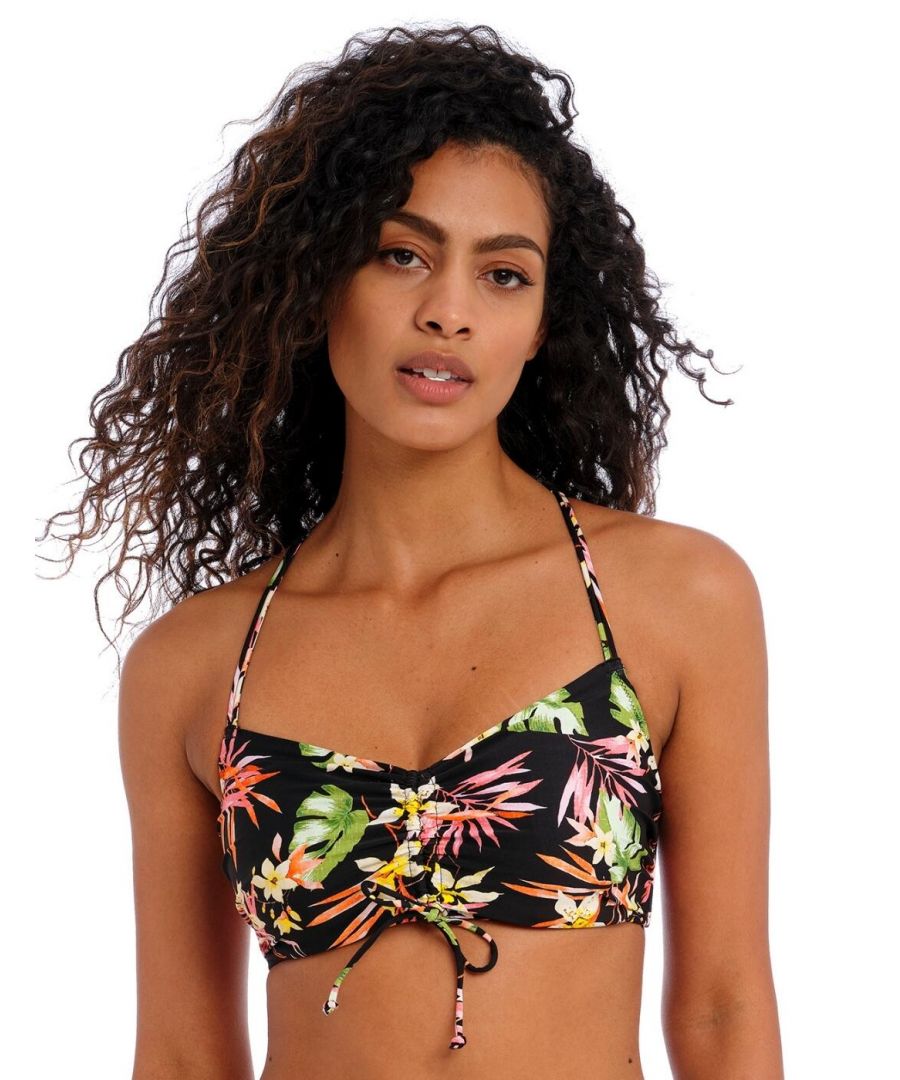 Freya Womens 204114 Savanna Sunset Bralette Bikini Top - Multicolour Elastane - Size 38FF