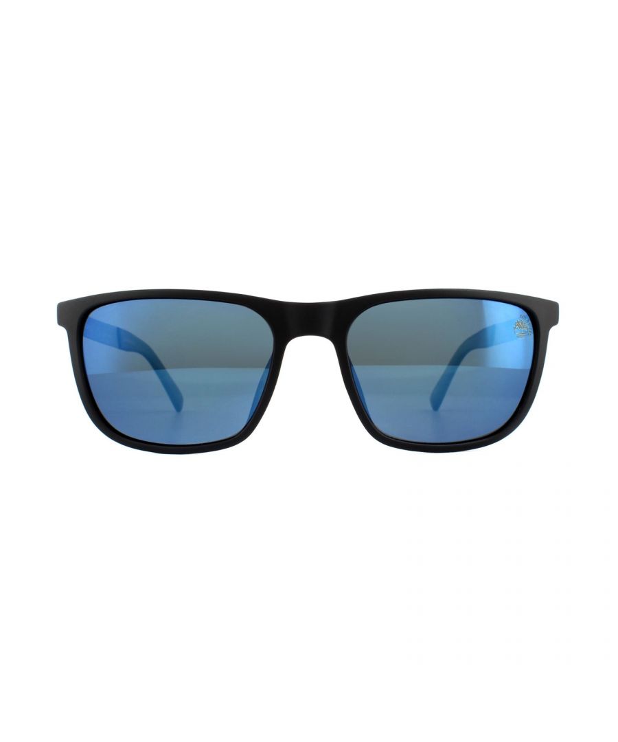 Timberland zonnebril TB9131 05D Zwart Blue Polarisated Feature Een duurzaam klassiek gestileerd frame gemaakt van metaal en plastic met een vierkante vorm en zijn ontworpen voor mannen